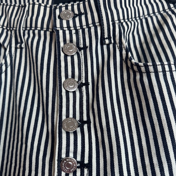 Veronica Beard Carolyn Stripe Crop Baby Bootcut Pants Size 32 - Picture 7 of 8